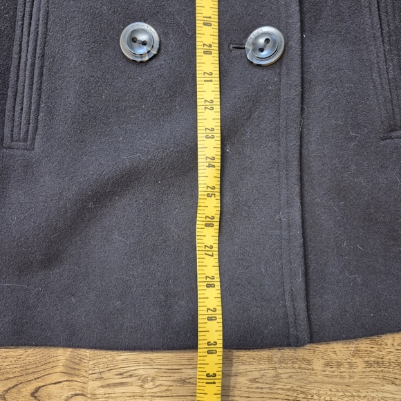 Calvin Klein Wool & Cashmere Blend Button Front Pea Coat - Picture 11 of 11